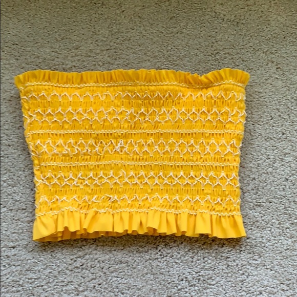 Other - Yellow Bando bikini top